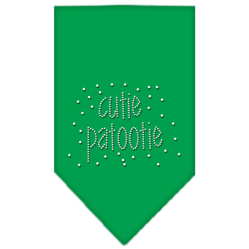 Cutie Patootie Rhinestone Bandana Emerald Green Large